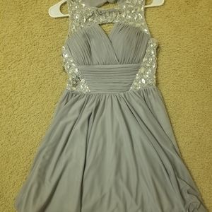 Formal silver grey short dress size xs to s